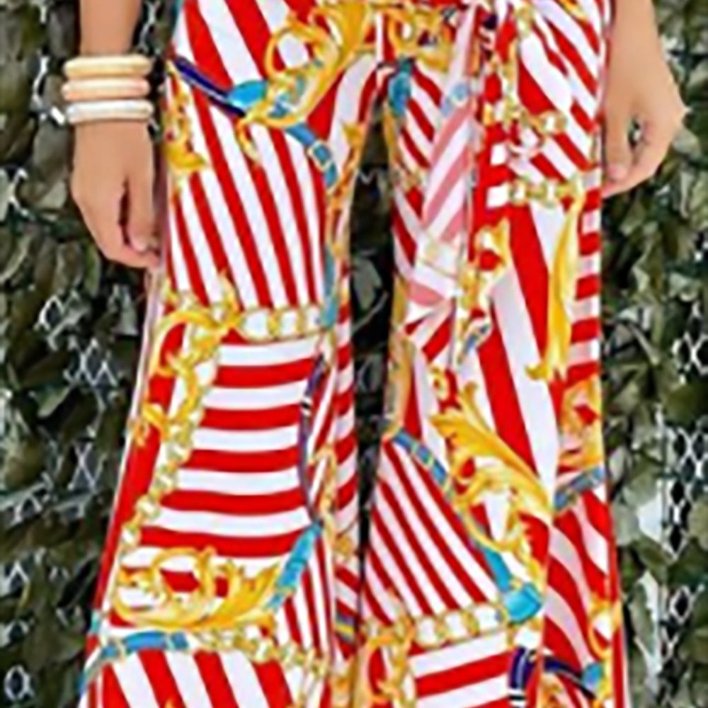 Julian Chang Lola Nautical Print Bottoms